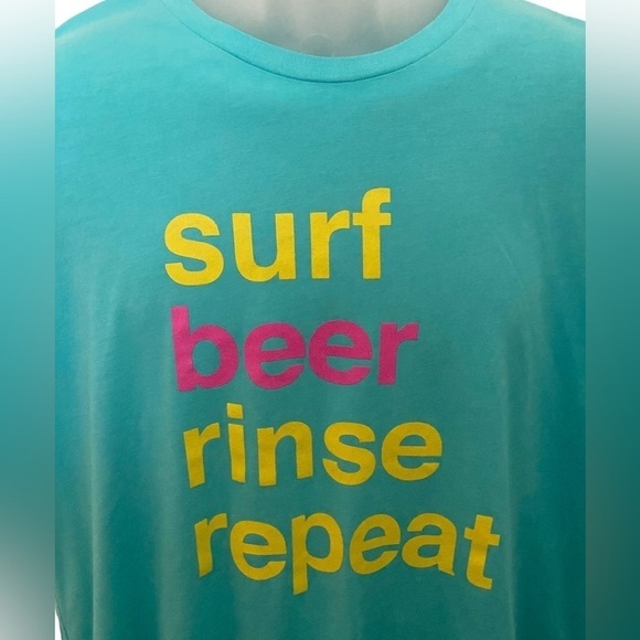 HONOLULU BEERWORKS “Beer, Rinse, Surf, Repeat” Tank Top Men XL - Picture 2 of 6